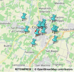 Mappa Via Sergio Gelsomini, 42015 Correggio RE, Italia (1.30833)