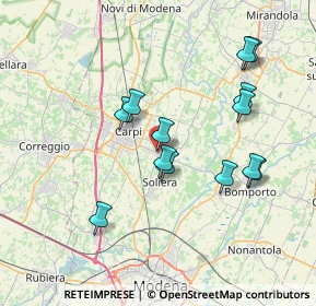 Mappa Via Carpi Ravarino, 41019 Limidi MO, Italia (7.07154)