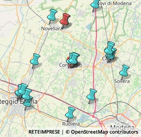 Mappa Via dell'Ossola, 42015 Correggio RE, Italia (9.2515)