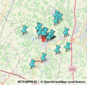 Mappa Via dell'Ossola, 42015 Correggio RE, Italia (2.5415)