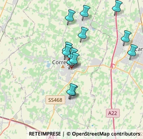 Mappa Viale della Vecchia Ferrovia, 42015 Correggio RE, Italia (3.38)