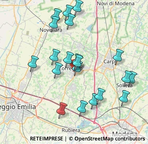 Mappa Viale della Vecchia Ferrovia, 42015 Correggio RE, Italia (7.7755)