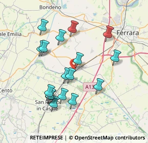 Mappa Via Chiesa Vecchia, 44028 Poggio Renatico FE, Italia (7.24059)