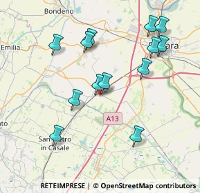 Mappa Via Ferdinando Santi, 44028 Poggio Renatico FE, Italia (7.96385)