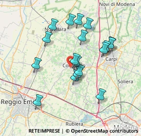 Mappa Via Don Giuseppe Puglisi, 42015 Correggio RE, Italia (6.83167)