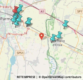 Mappa SP52, 43123 Martorano PR, Italia (5.04)