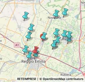 Mappa 42011 Bagnolo in Piano RE, Italia (7.02588)