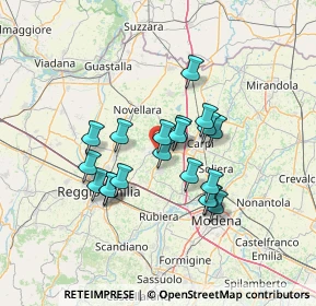 Mappa Via I° Maggio, 42015 Correggio RE, Italia (11.0695)