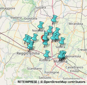 Mappa Via P. Borsellino, 42015 Correggio RE, Italia (10.608)