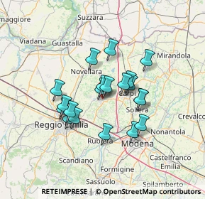 Mappa Via L. Dodi, 42015 Correggio RE, Italia (10.632)