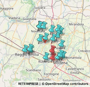 Mappa Via L. Dodi, 42015 Correggio RE, Italia (10.6885)