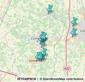 Mappa Via L. Dodi, 42015 Correggio RE, Italia (3.09545)