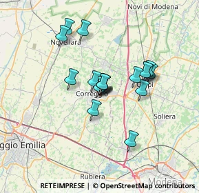 Mappa Via Schiaparelli, 42015 Correggio RE, Italia (5.12444)