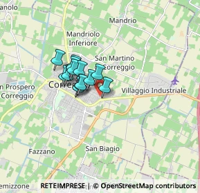 Mappa Via Schiaparelli, 42015 Correggio RE, Italia (1.08385)
