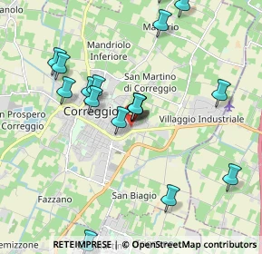 Mappa Via Schiaparelli, 42015 Correggio RE, Italia (2.2505)