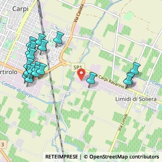 Mappa Via Montecuccoli, 41010 Limidi MO, Italia (1.325)