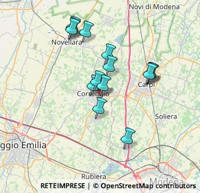 Mappa Via Giuseppe di Vittorio, 42015 Correggio RE, Italia (6.13714)