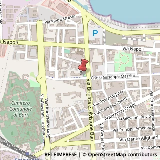 Mappa Corso della Carboneria, 3, 70123 Bari, Bari (Puglia)