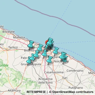 Mappa Molo Pizzoli, 70122 Bari BA, Italia (9.68474)