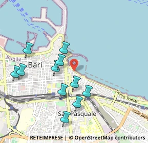Mappa Via de Nicolò Vito Nicola, 70121 Bari BA, Italia (1.03818)