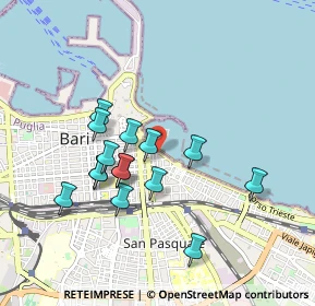 Mappa Via de Nicolò Vito Nicola, 70121 Bari BA, Italia (0.874)