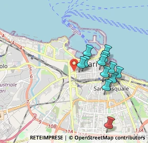 Mappa Via F. Crispi, 70123 Bari BA, Italia (1.73917)