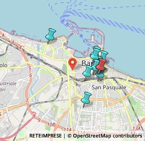 Mappa Via F. Crispi, 70123 Bari BA, Italia (1.46917)