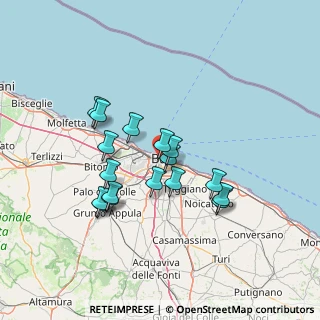 Mappa Via Fratelli Bandiera, 70123 Bari BA, Italia (12.93941)