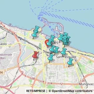 Mappa Via Fratelli Bandiera, 70123 Bari BA, Italia (1.45267)