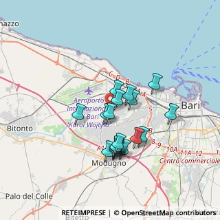 Mappa Via Francesco Eugenio Silvestri, 70132 Bari BA, Italia (3.07778)