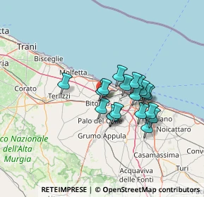 Mappa Via delle Fornàci, 70032 Bitonto BA, Italia (10.69526)