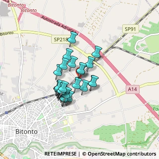 Mappa Via delle Fornàci, 70032 Bitonto BA, Italia (0.67143)