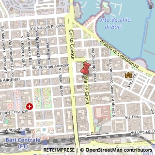 Mappa Via Nicola de Giosa, 53, 70121 Bari, Bari (Puglia)