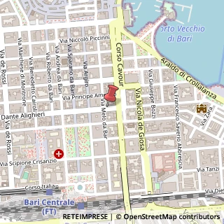 Mappa Via Dante Alighieri, 13, 70121 Bari, Bari (Puglia)