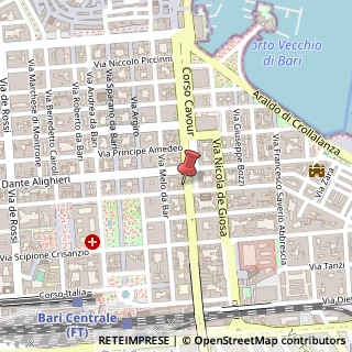 Mappa Corso Camillo Benso Conte DI Cavour, 70121 Palo del Colle, Bari (Puglia)