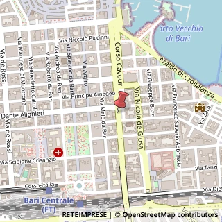 Mappa Via Francesco Frisi, 10, 70121 Bari, Bari (Puglia)