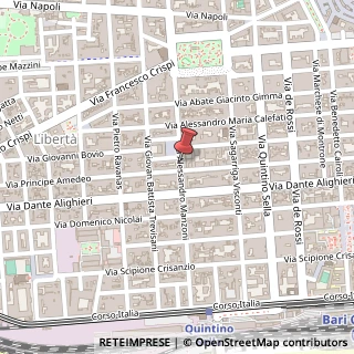 Mappa Via Alessandro Manzoni, 93, 70122 Bari, Bari (Puglia)