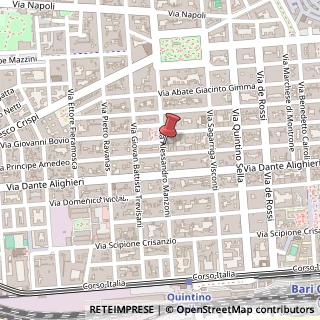 Mappa Via Alessandro Manzoni, 100, 70122 Bari, Bari (Puglia)