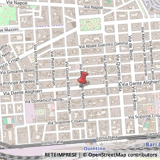 Mappa Via Dante, 322, 70122 Bari, Bari (Puglia)