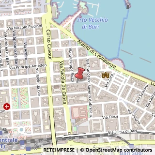 Mappa Via Cardassi, 61, 70121 Bari, Bari (Puglia)