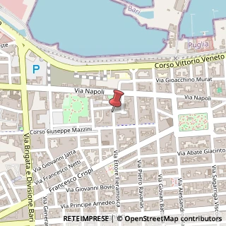 Mappa Via Ettore Fieramosca,  36, 70123 Bari, Bari (Puglia)