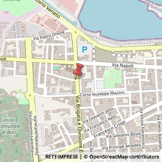 Mappa Via Davide Lopez, 1, 70123 Bari, Bari (Puglia)