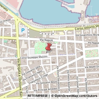 Mappa Corso Giuseppe Mazzini, 117, 70123 Bari, Bari (Puglia)
