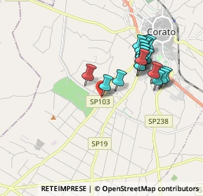 Mappa Via Castel Del Monte Km. 3 Oasi di Nazareth, 70033 Corato BA, Italia (1.861)