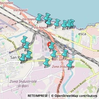 Mappa Strada del Tesoro, 70132 Zona Industriale BA, Italia (1.0905)