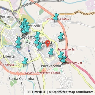 Mappa Via Giuseppe Piermarini, 82100 Benevento BN, Italia (1.098)