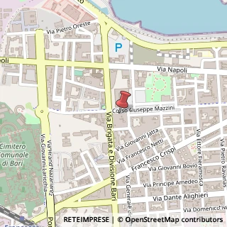 Mappa Corso Giuseppe Mazzini, 166, 70123 Bari, Bari (Puglia)