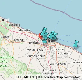 Mappa SP156, 70128 Bari BA, Italia (13.71417)