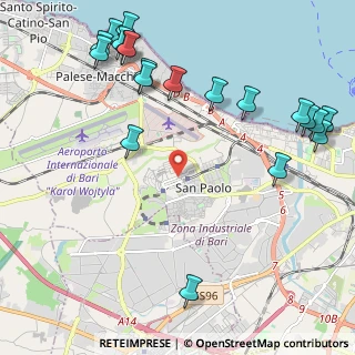 Mappa Via N. Cacudi Ang, 70132 Bari BA, Italia (3.009)