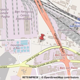 Mappa Strada Vicinale del Tesoro, 15, 70123 Bari, Bari (Puglia)